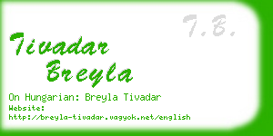 tivadar breyla business card